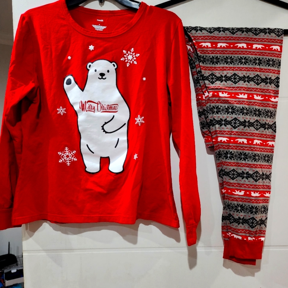 Christmas Pajama set Size S worn only once for a Christmas photo